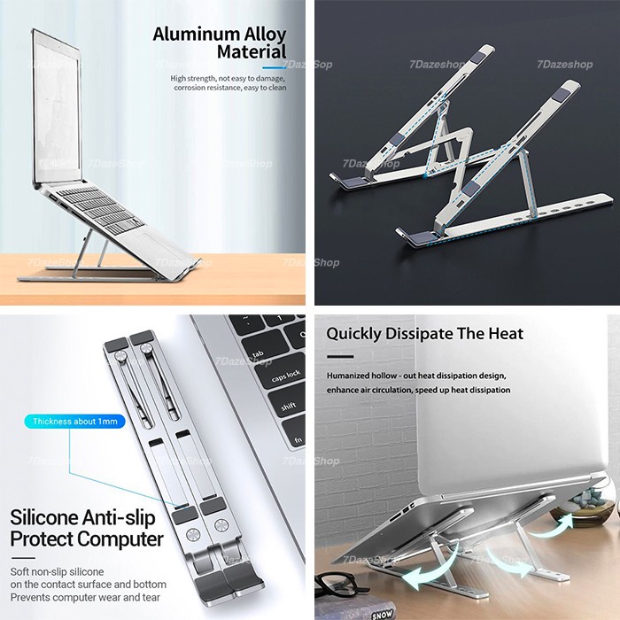 Holder Stand Laptop Notebook Lipat P1 Pro Folding Dudukan Anti Slip