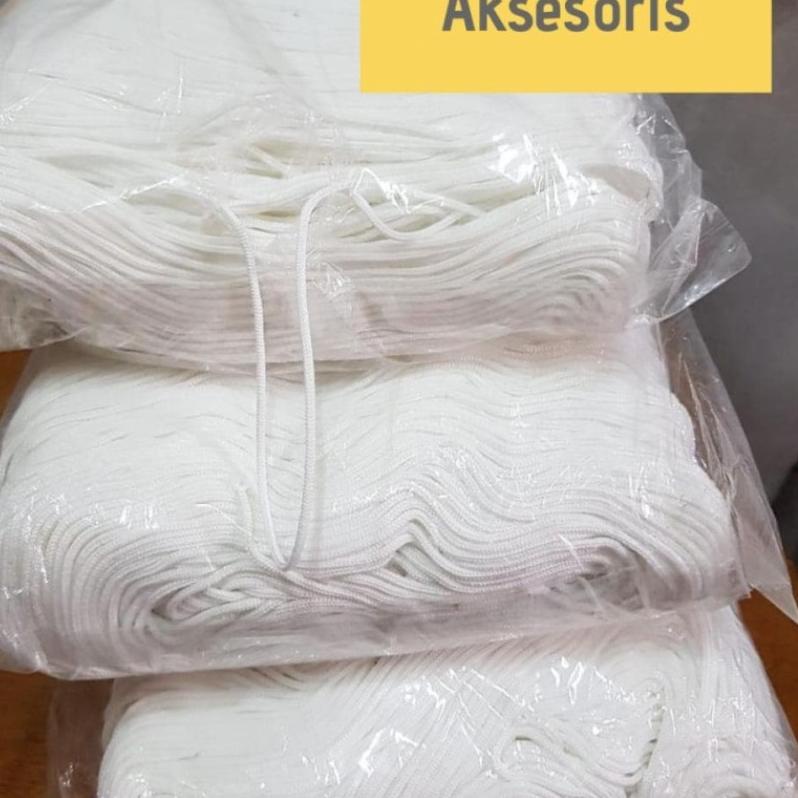 ➼ Talikur / Tali kur 2 jarum polyster lebar 2 mm harga per 1 kg ✬