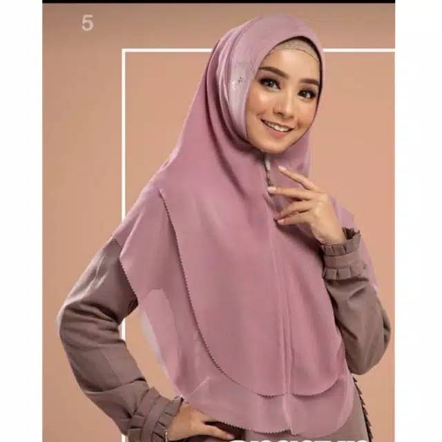 Khimar Ceruty Babydoll 2 Layer Kualitas Premium Import Syari Syar'i lavender