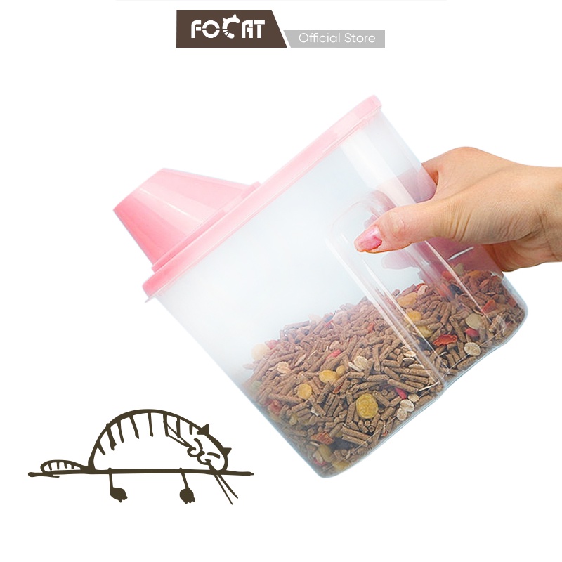 FOCAT Pet Food Storage C82 Pet Feeder Tempat Penyimpanan Makanan Hewan Storage Jar