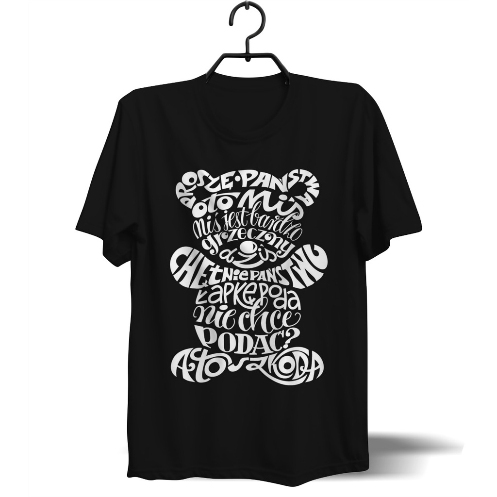 BAJU KAOS MURAH / KAOS SABLON DTF DTG BONEKA TEDDY BEAR HURUF