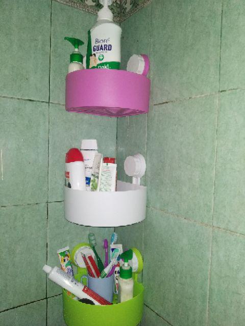 Fs N749 Rak Sudut Rak Serbaguna Rak Kamar Mandi Rak Sabun Rak Dapur Rak Dinding Rak Portable Gantung