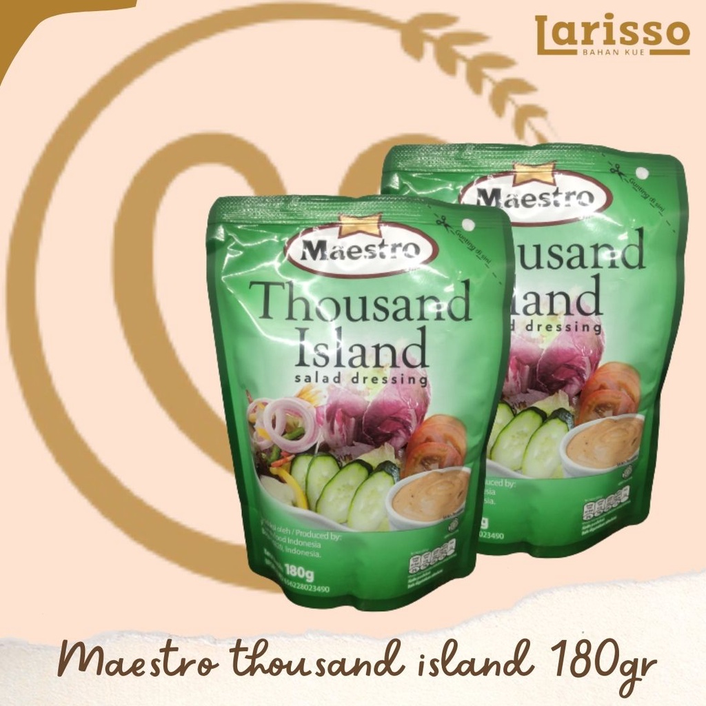 

MAESTRO MAYONAISE THOUSAND ISLAND SALAD DRESSING 180GR POUCH