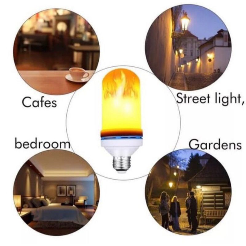 Lampu api obor 9w 9W bohlam bulb kobar api fitting E27 9watt lampu api nyala obor 9 Watt 9w