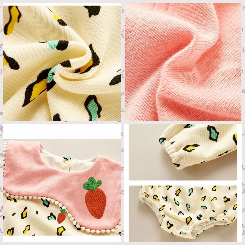 jumpsuit Bayi Lucu Fashion Set Anak Bayi Perempuan Baru Lahir Pakaian dan Legging V38-7