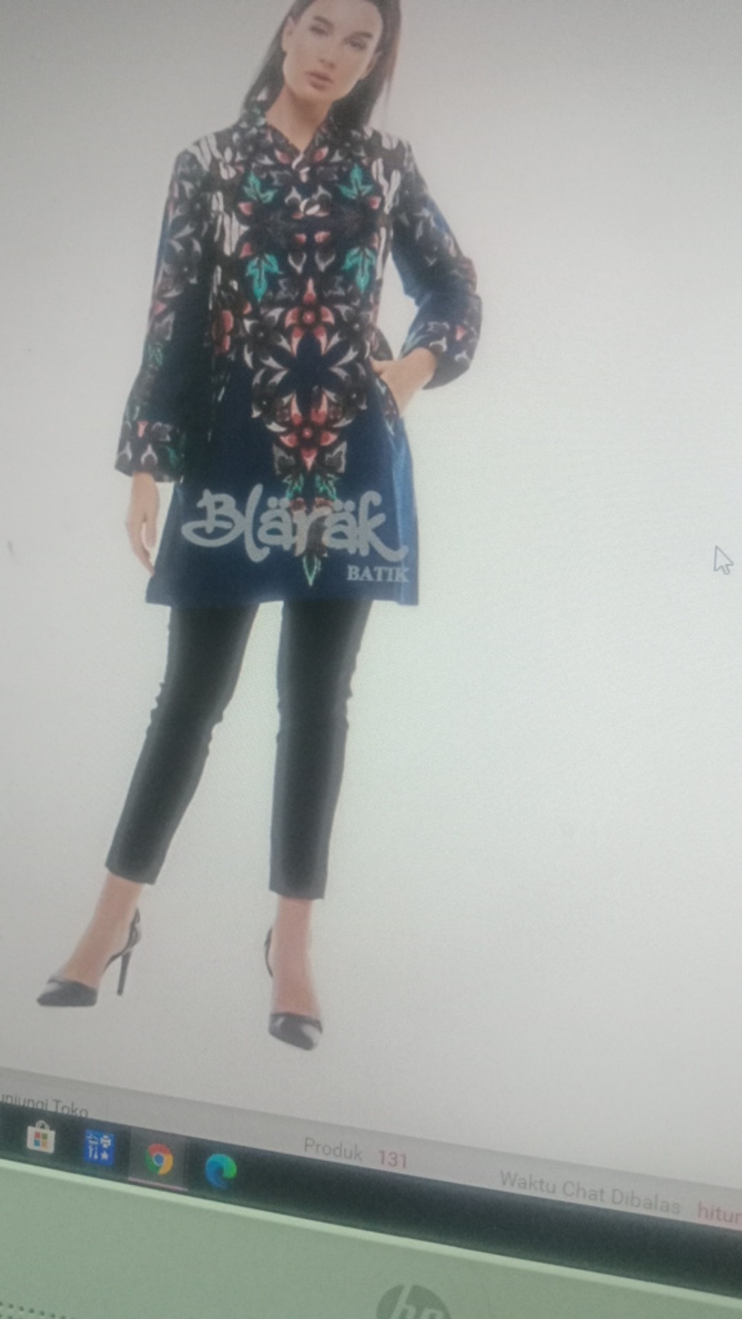 Batik Tunik Merek Blarak Full Kancing Depan
