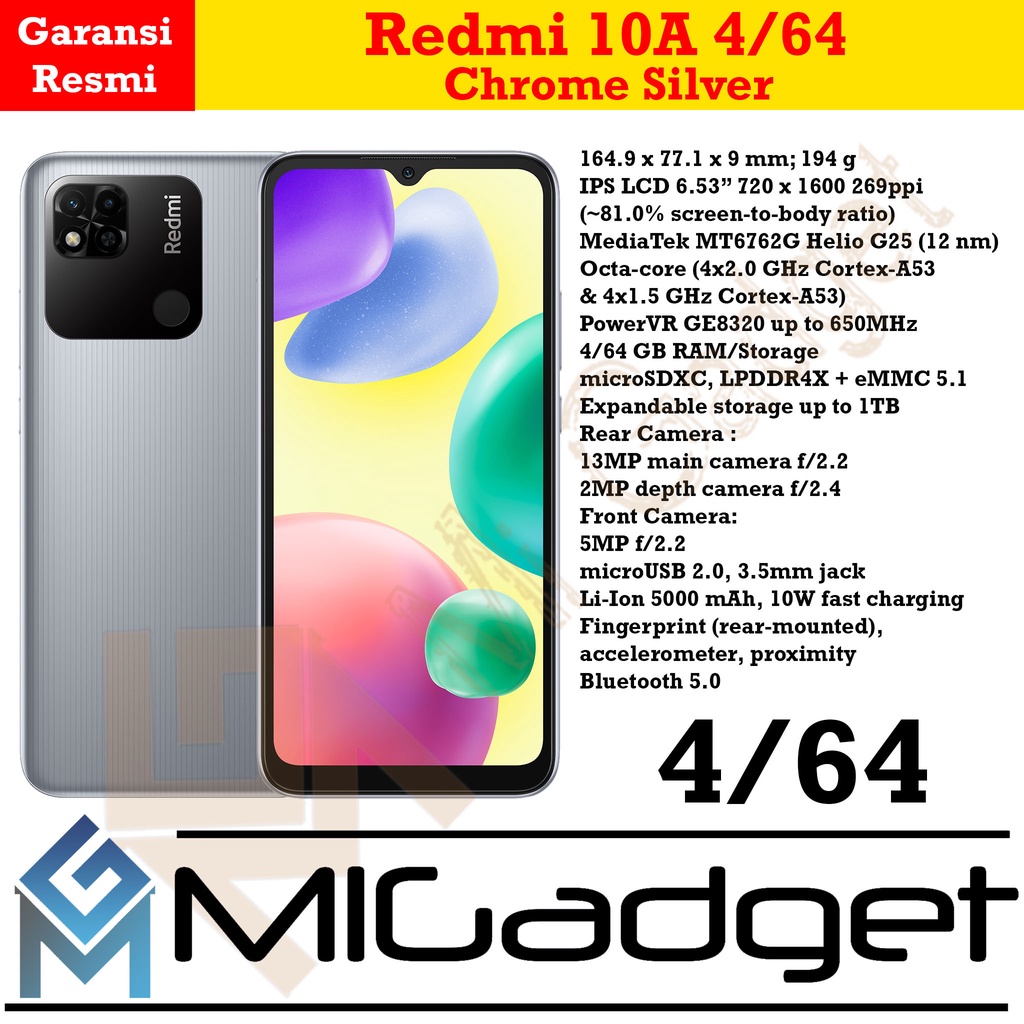 Redmi 10A 10 A 4/64 Garansi Resmi