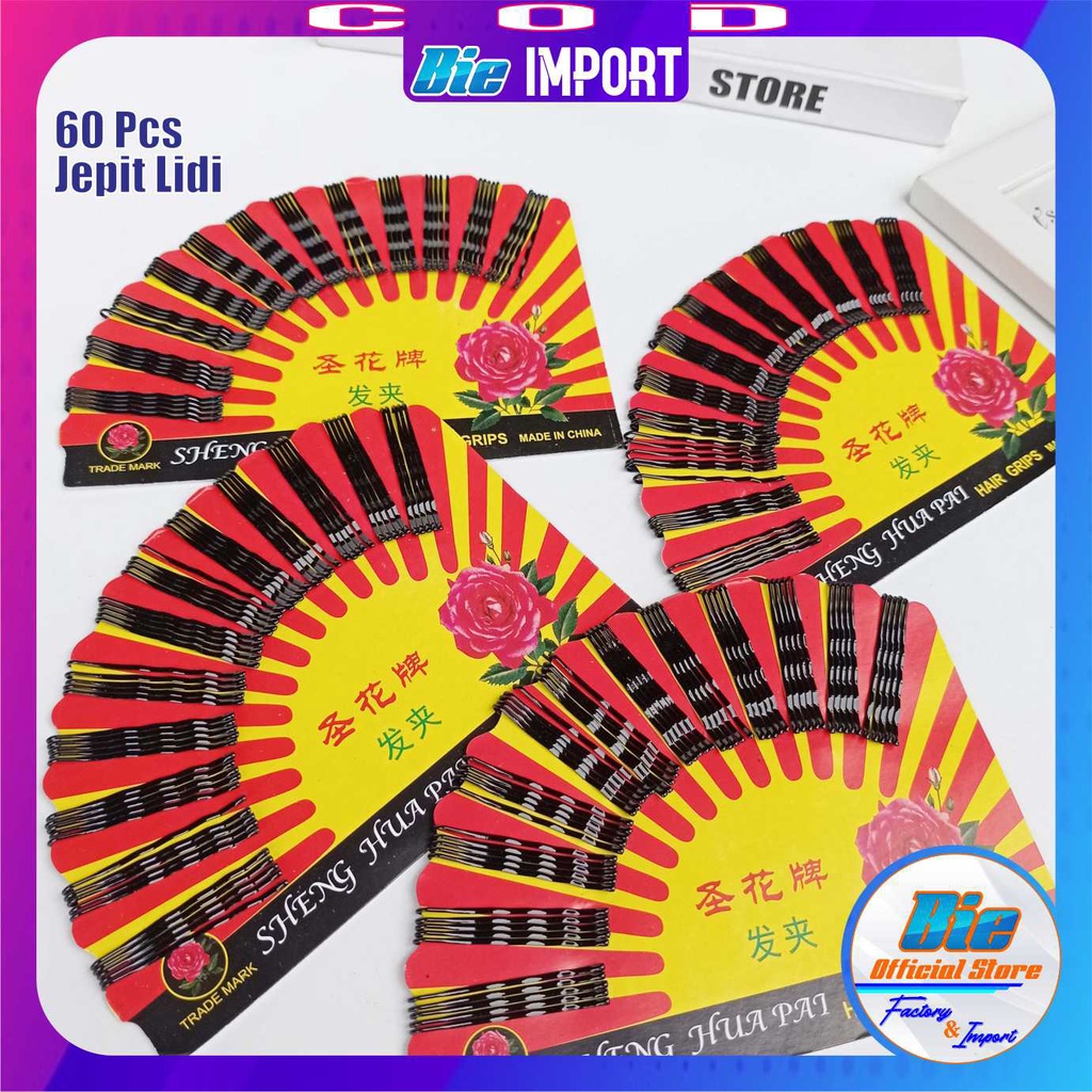 60 Pcs Jepit Lidi Black Seriesl Impor Best Seller