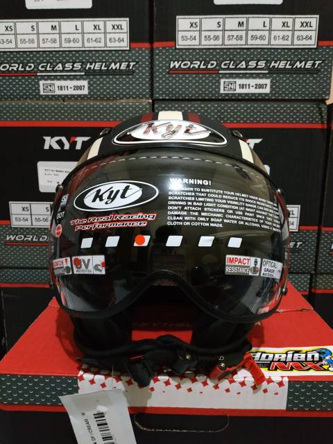 HELM KYT ELSICO MOTIF 4 BLACK DOFF CREAM HELM RETRO KYT ELSICO ORI MOTIF MURAH HELM BOGO HELM KLASIK-4