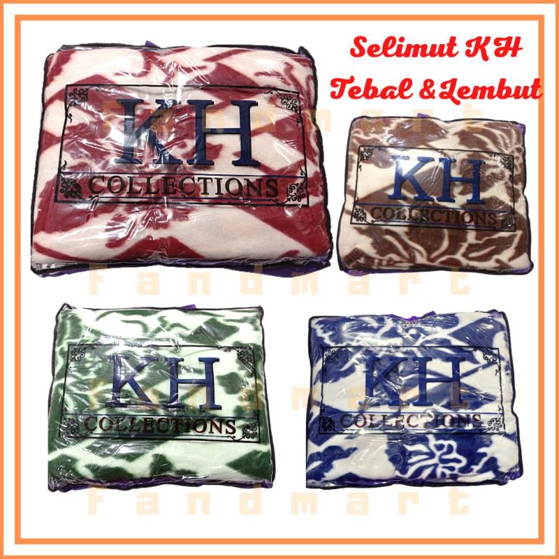 Selimut Blanket Tebal By KH collections Tiger Ukuran 160X200 Motif bunga Halus Lembut Tebal Rabbit