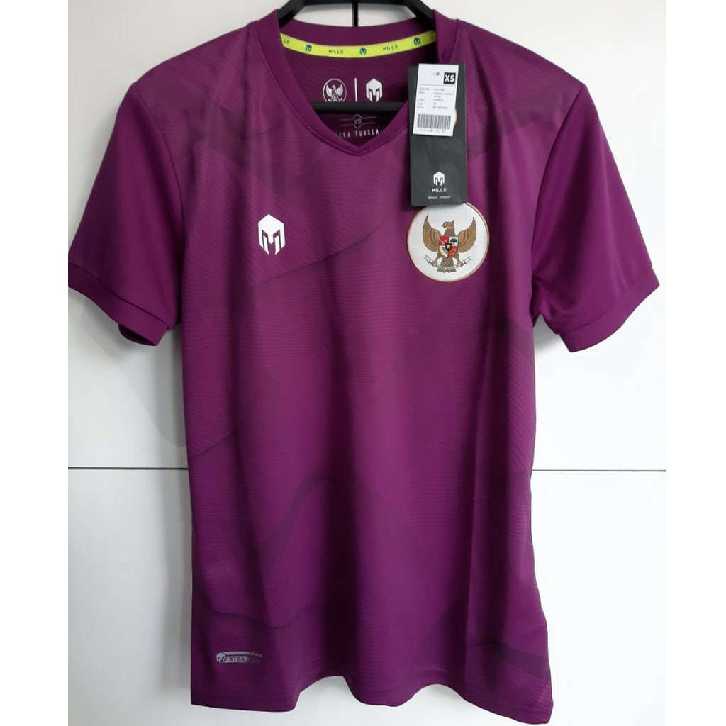 JERSEY TIMNAS GARUDA INDONESIA 2020 MILLS 1013GR BAJU LATIHAN TIMNAS TRAINING JERSEY TIMNAS PURPLE