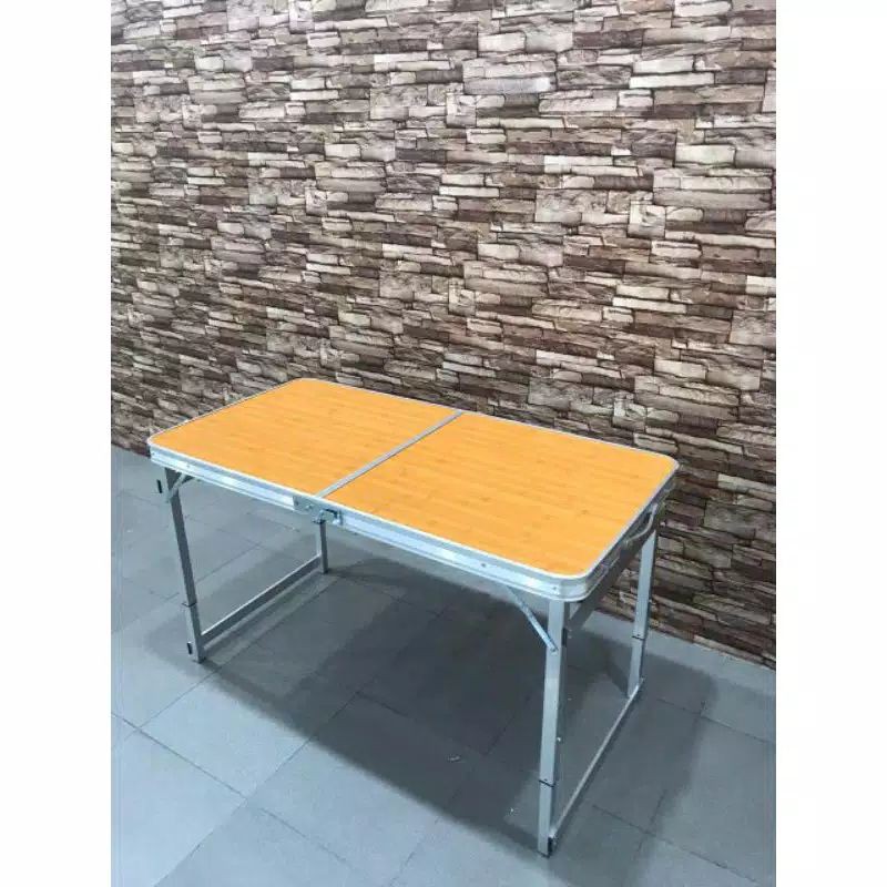 MJ88 READY MEJA LIPAT PORTABLE  60 X 120 /MEJA KOPER /MEJA MAKAN /MEJA BELAJAR /MEJA ALM SUPER MURAH