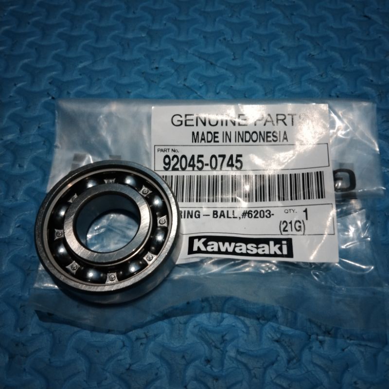 bearing laher as gear gir depan klx 150 ukuran 6203 original Kawasaki 92045-0745