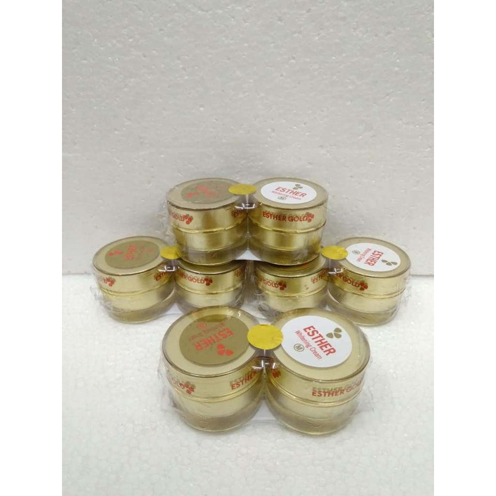 CREAM ESTHER GOLD SET - AB DAN SM - WHITENING &amp; BLEACHING - KRIM ESTER HOLO - ADA HOLOGRAM