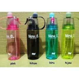 Botol Minum Spray New Button Botol Sport Air Ukuran 600ml