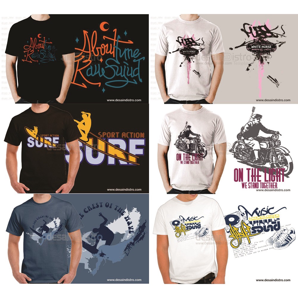 24 T-Shirt Distro Designs - Coreldraw