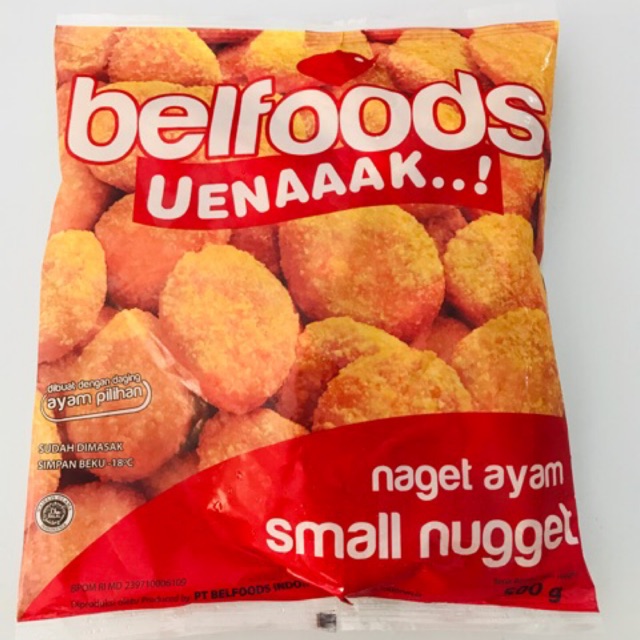

Belfoods Naget Ayam Uenaaak Bentuk Koin 500gr - Nugget
