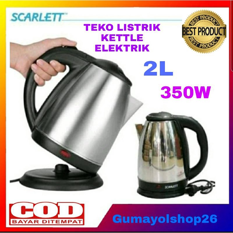 SCARLETT Teko Pemanas Air Otomatis 2L / Teko Listrik Otomatis 2L 350W