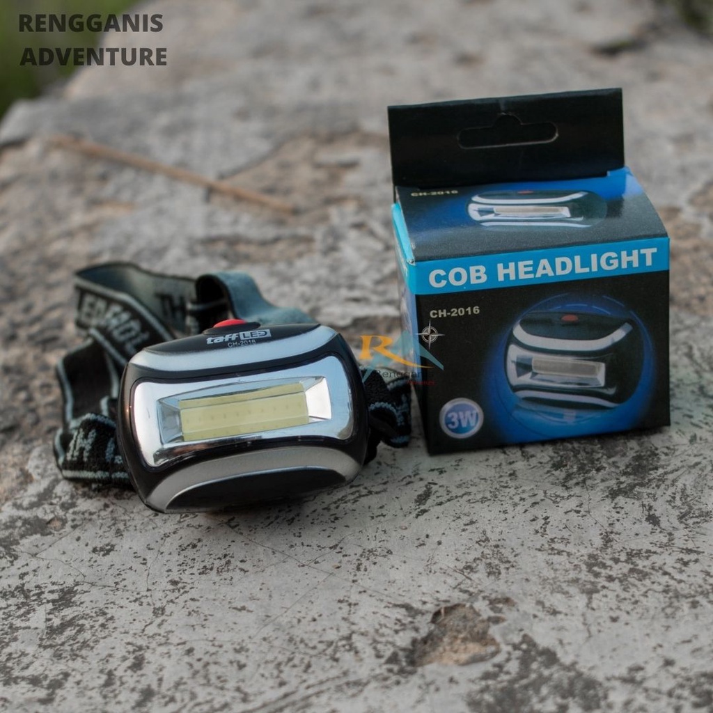 Headlamp Taffled LED Flash Light COB 2016 Senter Kepala Lampu Hiking