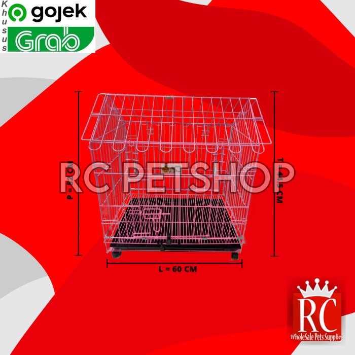 Gosend Kandang Kelinci Anjing Kucing Sugar Glider Bentuk Rumah knowdown
