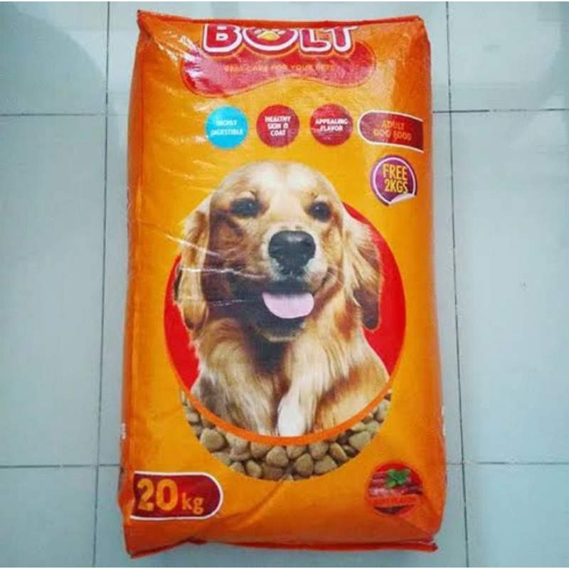 makanan anjing bolt dog 20 kg ekspedisi