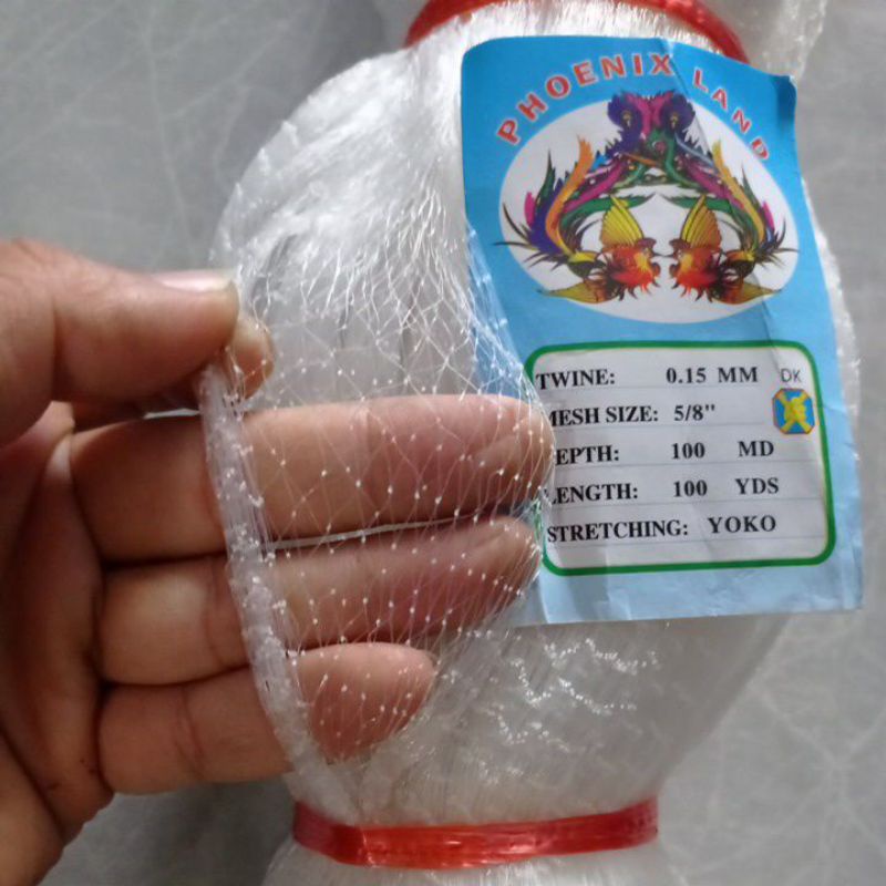 Jaring ikan kecil 0.15 5/8 inchi 100md/100yds jaring ikan bahan jala jaring ikan jaring udang jaring bahan anco jaring ikan kecil jaring ikan sepat ikan wader ikan lunjar jaring ikan senar jaring ikan murah