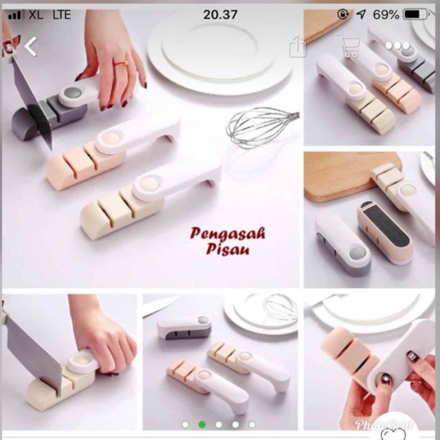 Pengasah pisau minimalis yang bisa dilipat dibawah ada anti slip ok  good quality