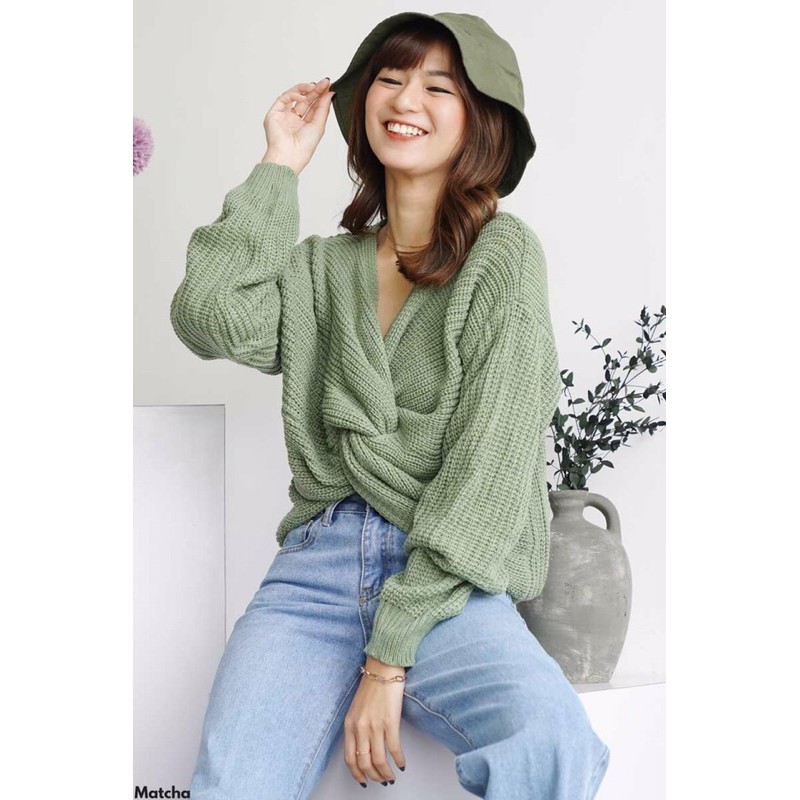 ELZETTA CARDIGAN RAJUT SILANG LILIT / TITIES SWEATER