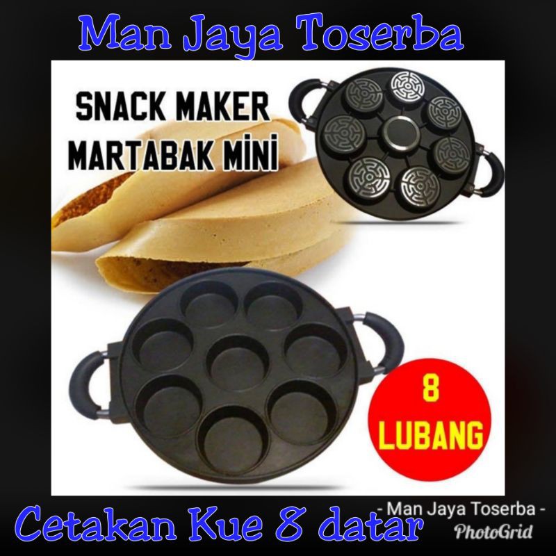 Cetakan Kue cubit Kue Apem Teflon 8 Datar