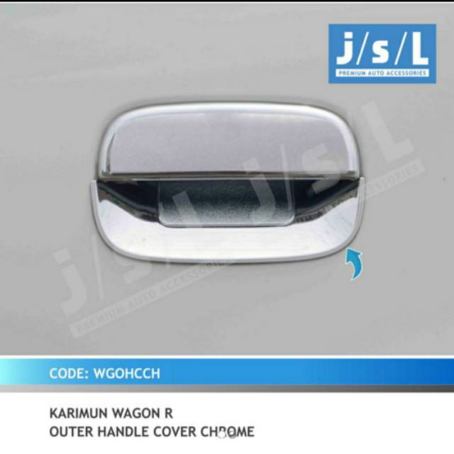 Outer mangkok pintu mobil Wagon R chrome jsl