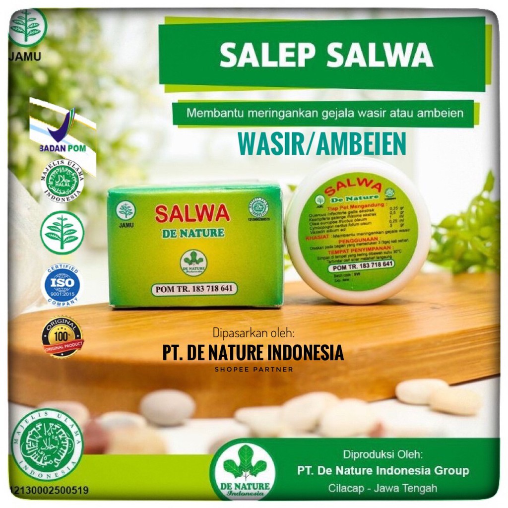 Salwa DeNature Obat Salep Oles Wasir Ambeien Benjolan Ambeyan