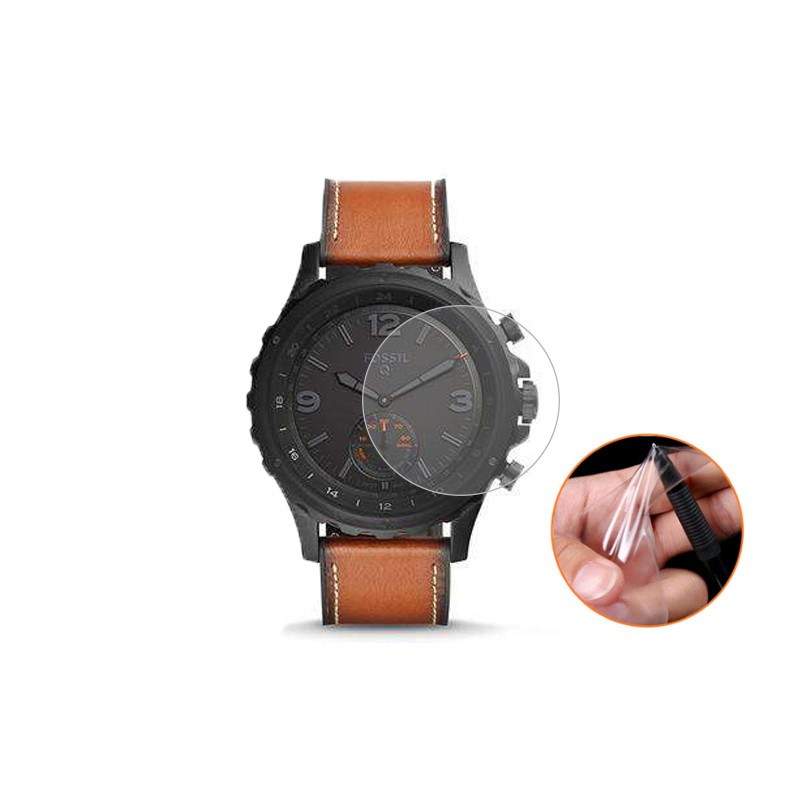 Film Pelindung Layar Smartwatch Fossil Q Nate Ftw1115 40mm Anti Gores Bahan Pet Hd