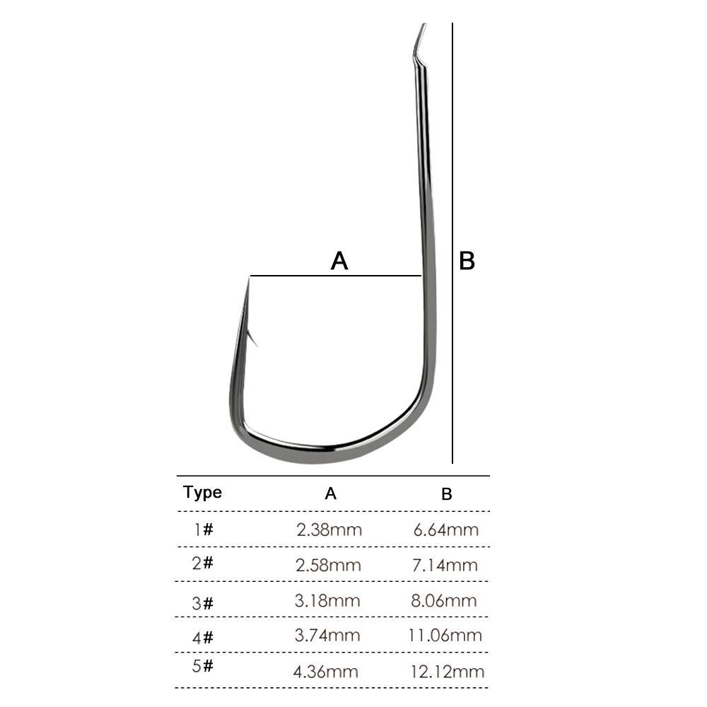 Top 100pcs Kait Lele7# 8# 9# 10# 11# Alat Pancing Mulut Miring Alat Pancing Gepeng Kail Pancing