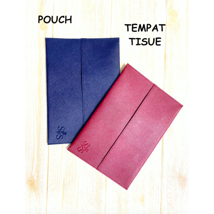 POUCH TISSUE TRAVEL BAHAN PU KULIT