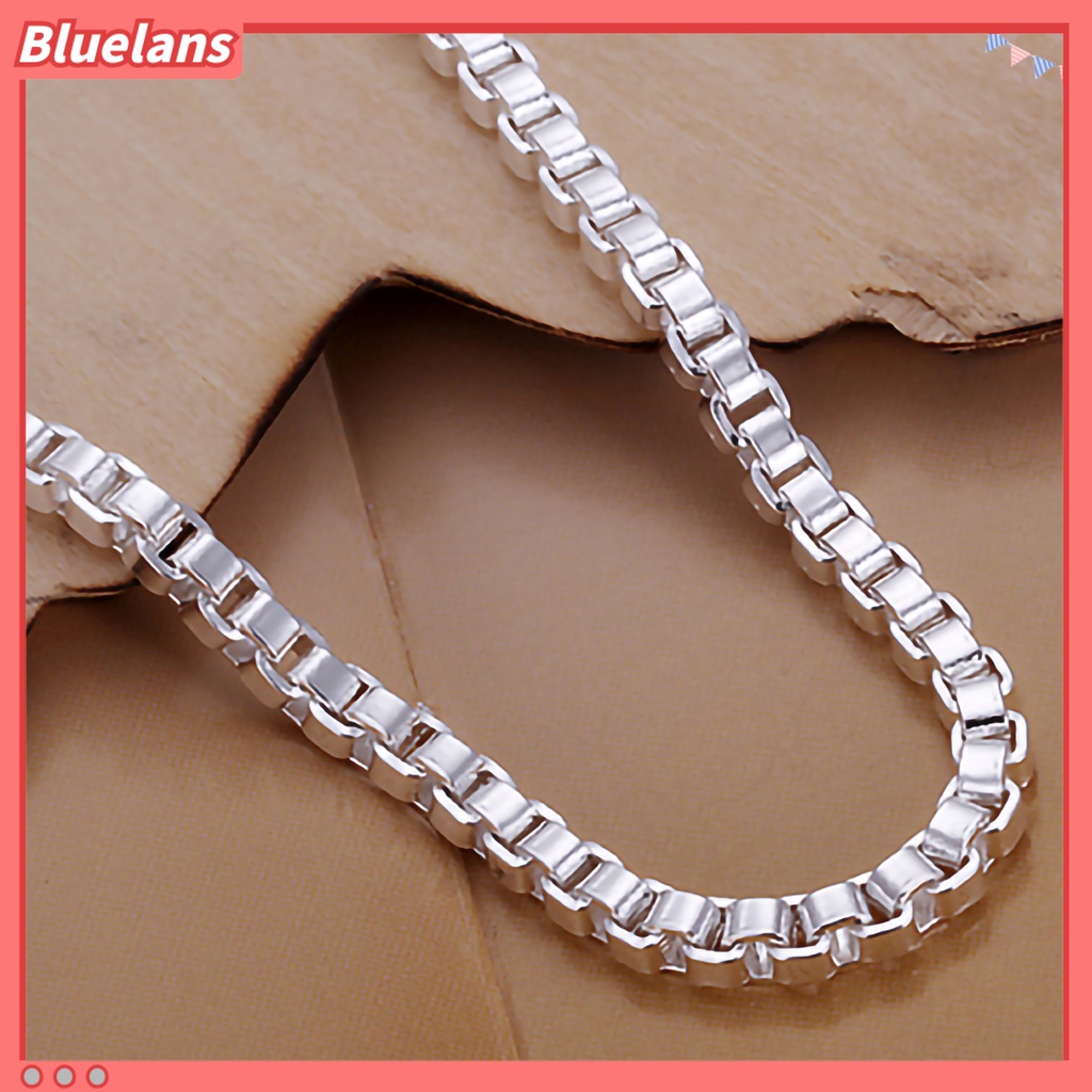 Bluelans Bracelet Silver Plated Box Chain Fashion Unisex Bracelet Bangle Jewelry