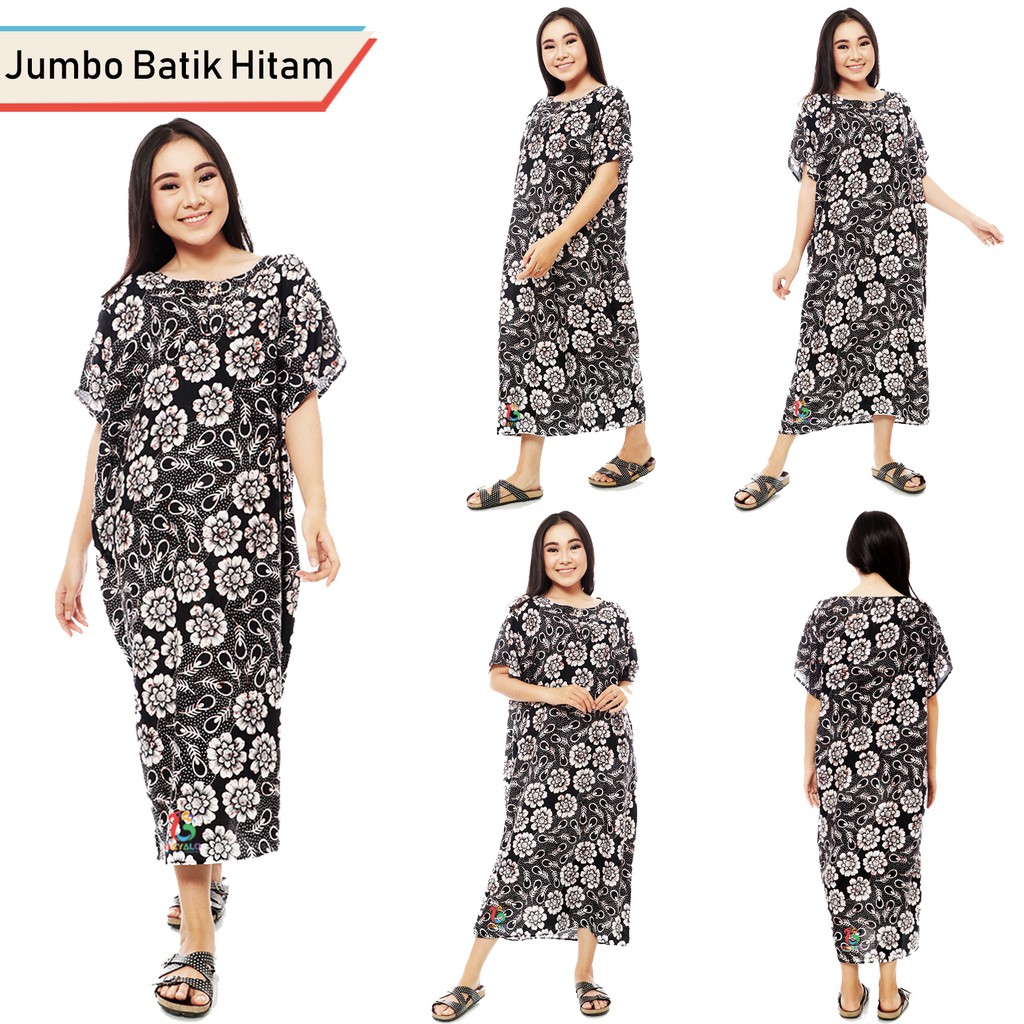 DASTER JUMBO RAYON BATIK HITAM/DASTER HAMIL/DASTER BATIK/DASTER MURAH