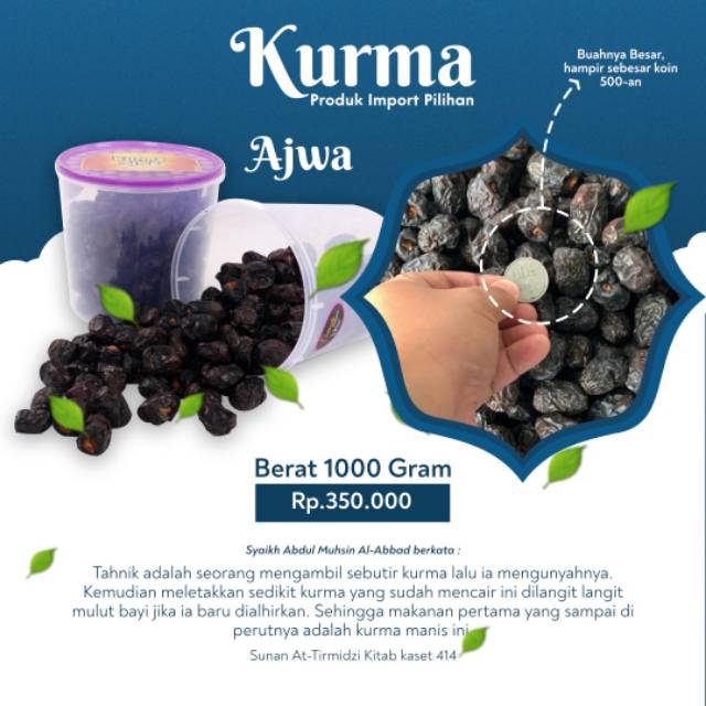 

Ajwa KurmaKu Kurma Ajwa Asli Madinah