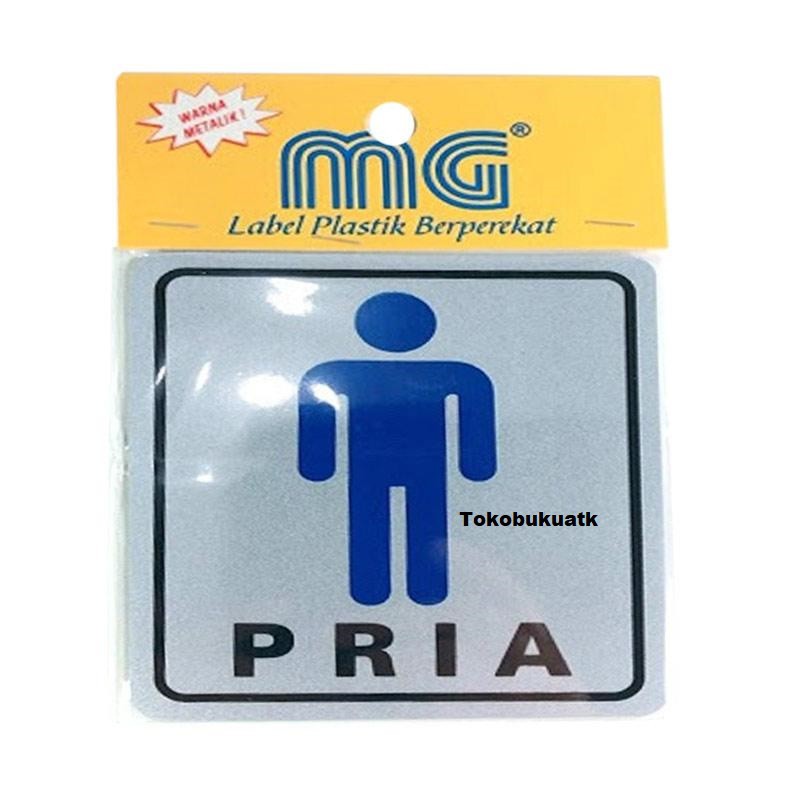 Sticker Toilet tulisan PRIA