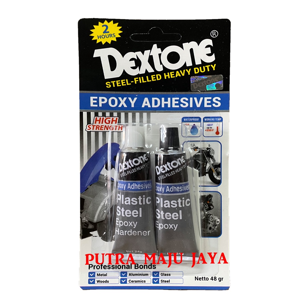 

LEM BESI DEXTONE CAMPUR 2 JAM EPOXY ADHESIVES SERBAGUNA 48 GRAM