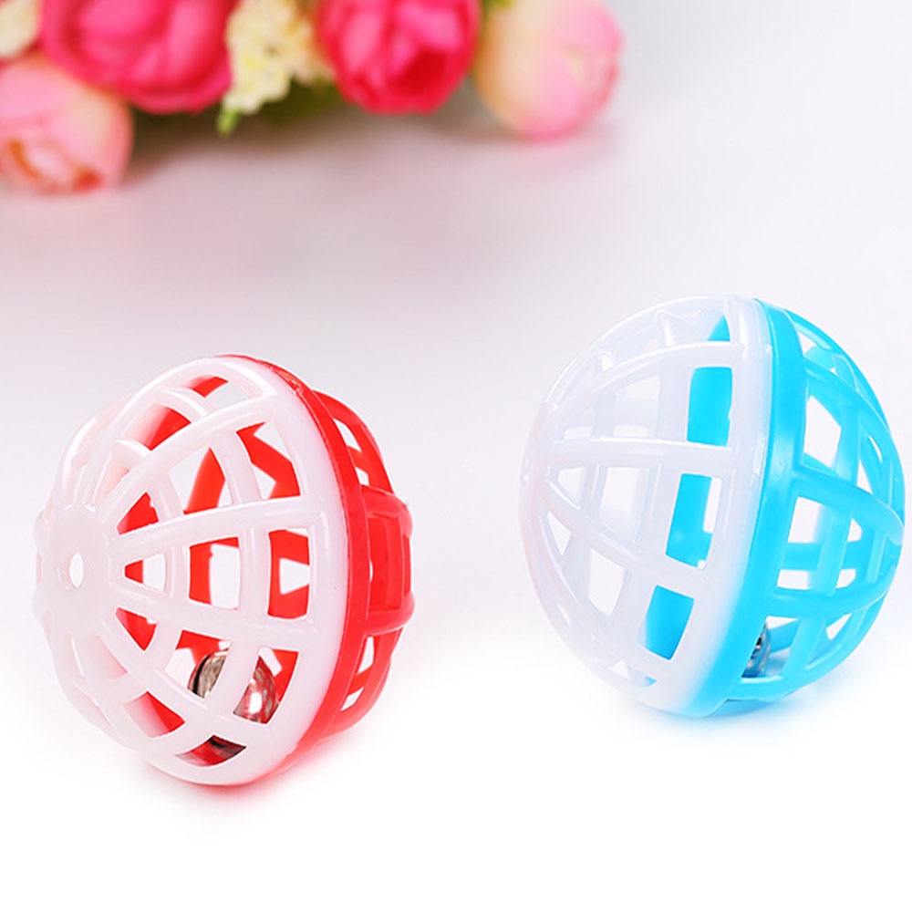 【COD Tangding】Pet Cat Toy Ball Plastic Ball Thin Ball Hollow Bell Ball 3.8cm