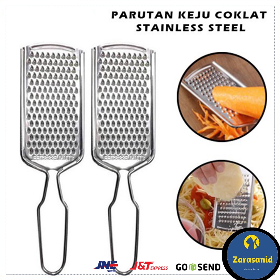 Parutan Keju Stainless Steel Alat Parut Cokelat Kentang Serbaguna 21Cm Praktis