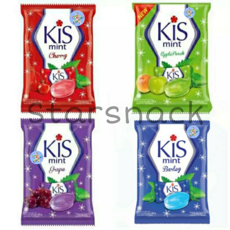 

Permen Kis mint 125gr barley/grape/apple/Cherry