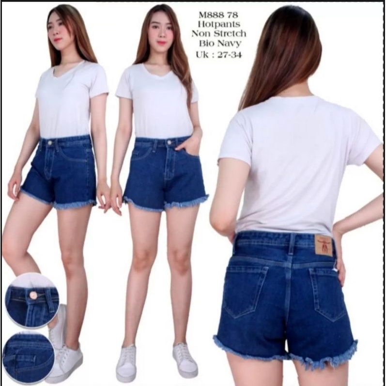 wrd clothing - celana pendek jeans wanita dewasa jumbo - celana jeans wanita pendek hotpant jumbo
