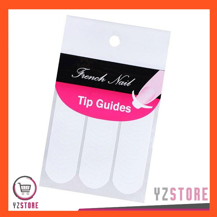 French Nail Tip Guide Sticker Kuku Nail Art YZ126