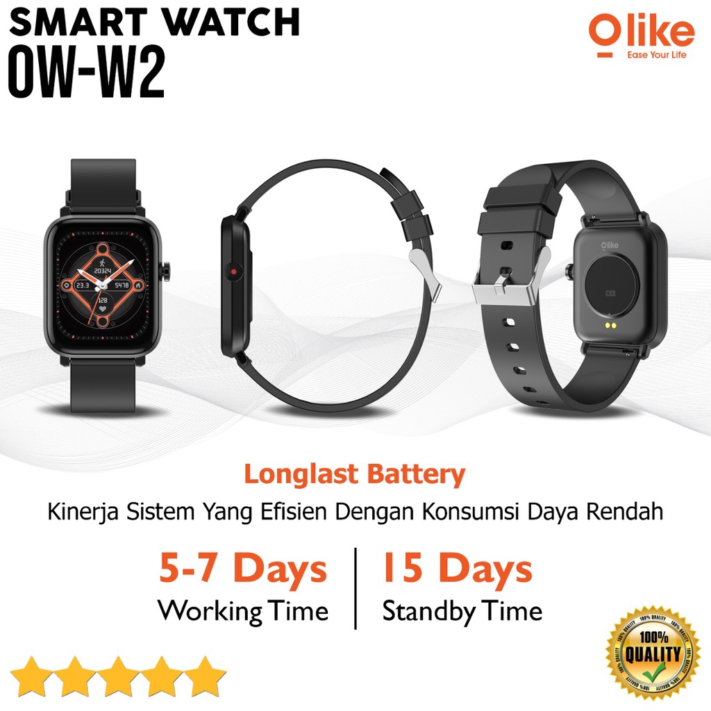 Olike OW-W2 Smartwatch Zeth W2 With Blood Pressure Monitor Smart Band Watch Jam Tangan Pintar