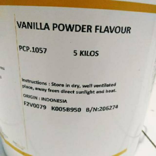 

Vanilla Powder PCP. 1057 KH Roberts Repack 30 gram