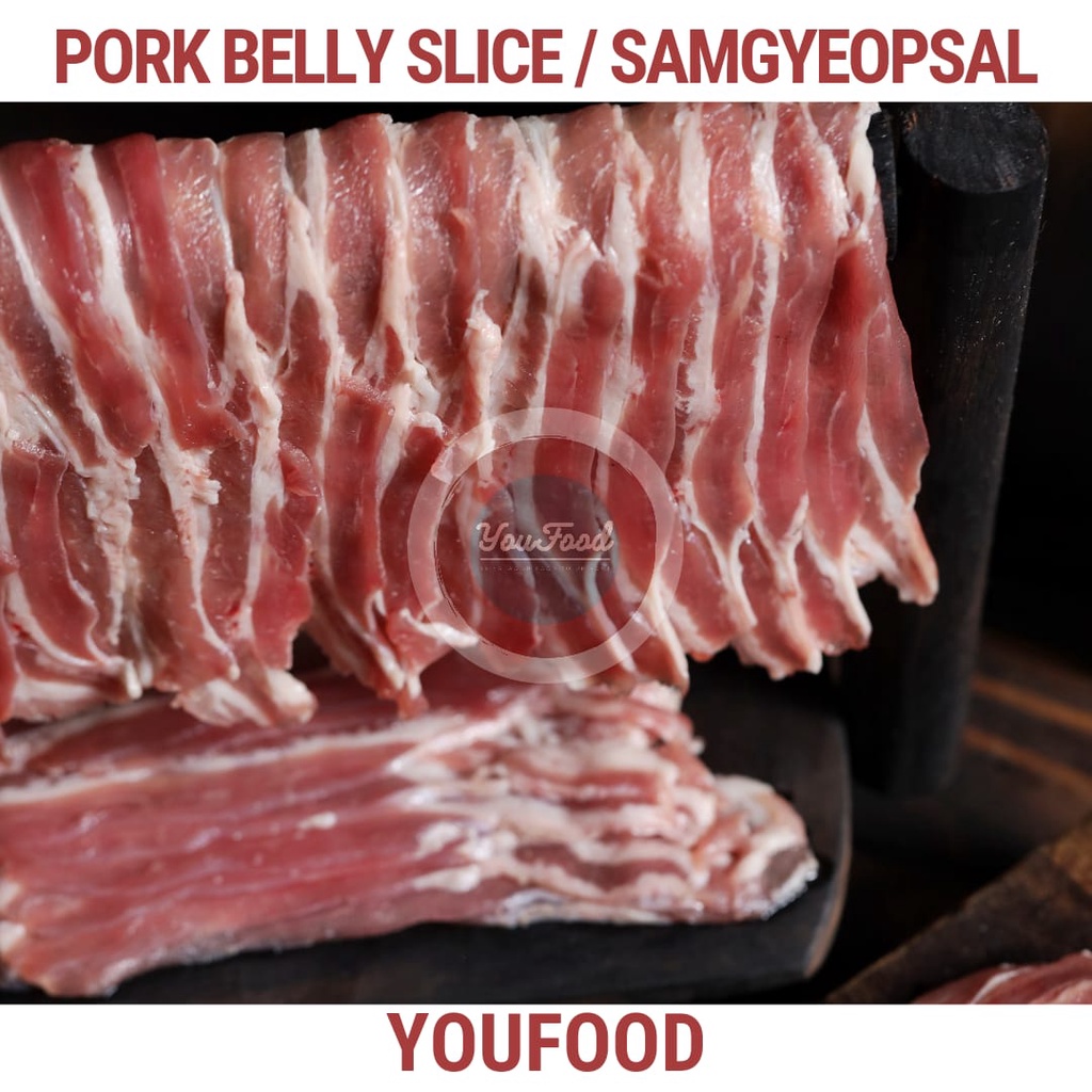 

Daging Babi Samcan Slice Tanpa Kulit - Pork Belly Slice Samgyeopsal 500g