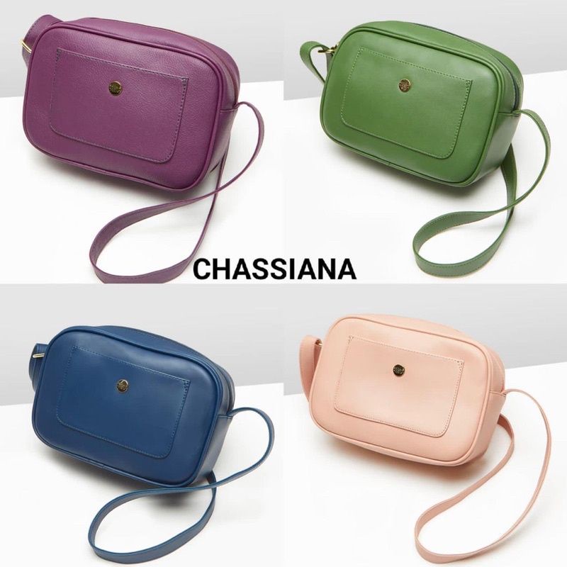 TAS CHASSIANA : BROWN / NAVY / PURPLE / DUSTY PINK / GREEN , SOPHIE MARTIN PARIS OFFICIAL PROMO ORIGINAL SELEMPANG WOMAN BAG