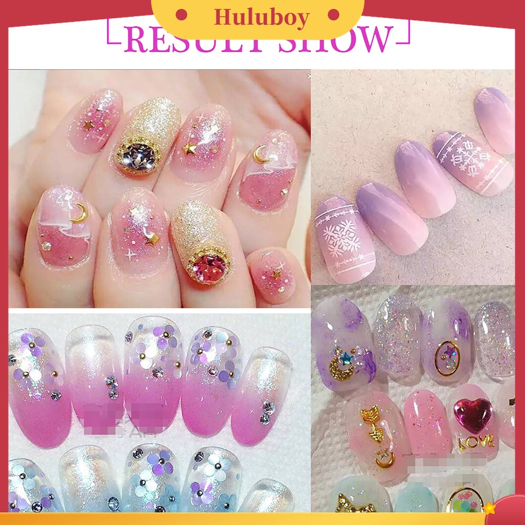 Huluboy Huluboy♡ Alat Pen Nail Art Dua Sisi Untuk Manicure