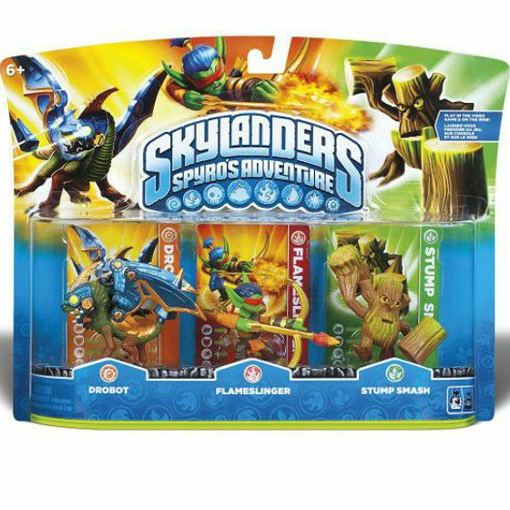 Paket Tiga Karakter Petualangan Skylanders Spyro (Drobot, Flameslinger, Stump Smash